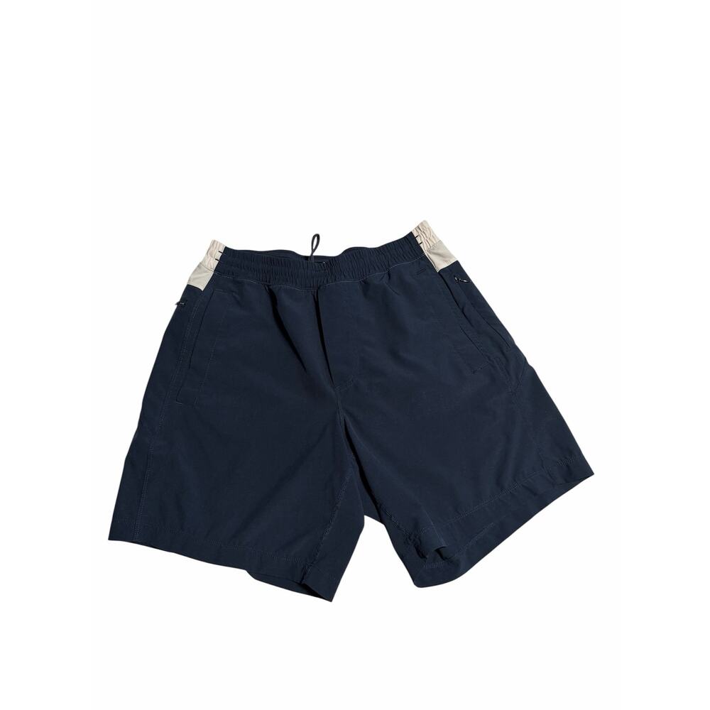 Birddogs Men’s Lined Navy Blue White Nautical Boating Active 7 inch Shorts Small